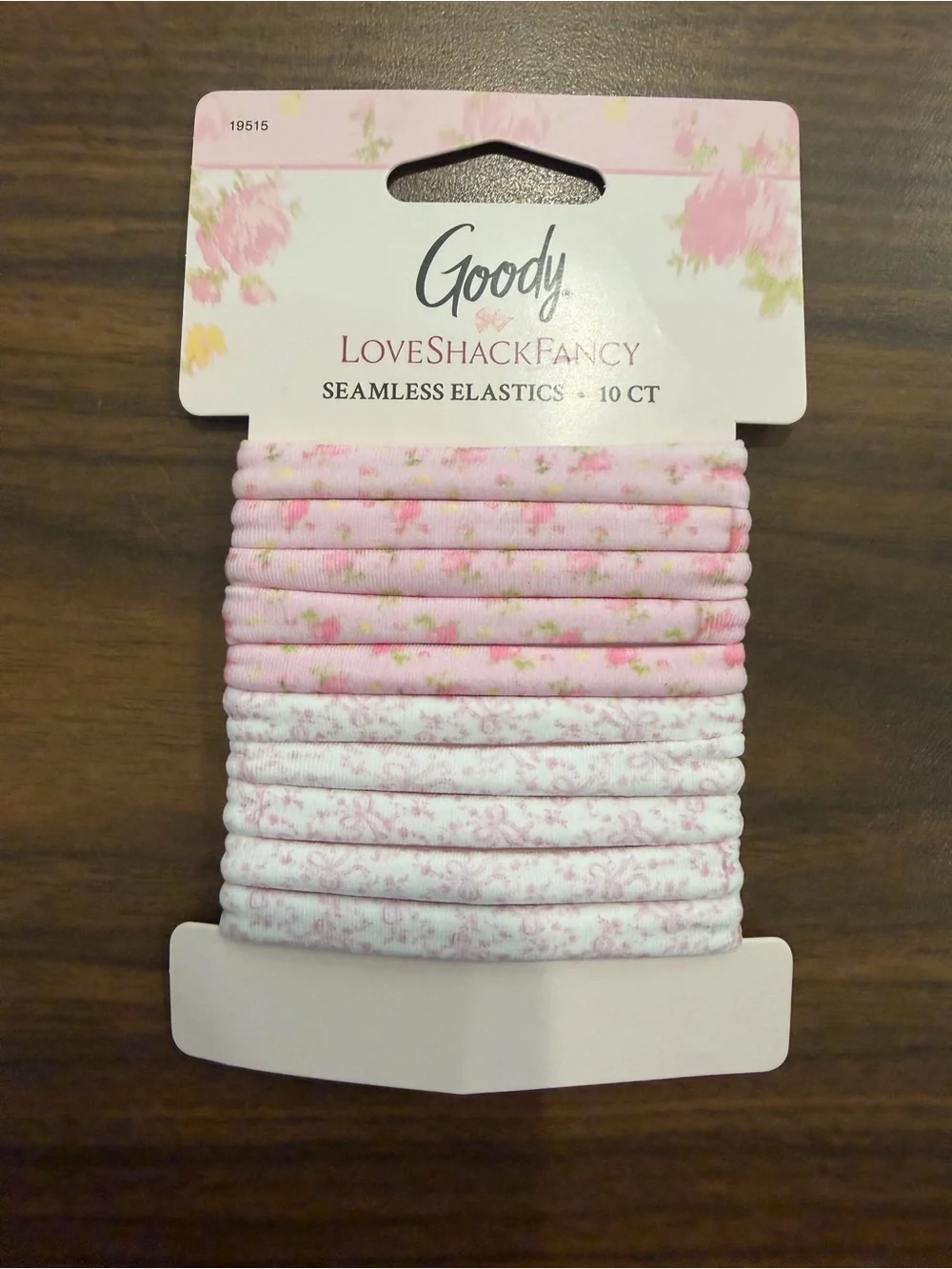 Goody LoveShackFancy Pink Floral Hair Elastics & Clips Set